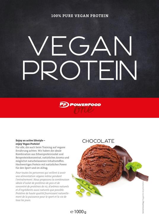Produktbild Powerfood Vegan Protein (Schokolade, 1 Stk., 1000 g)