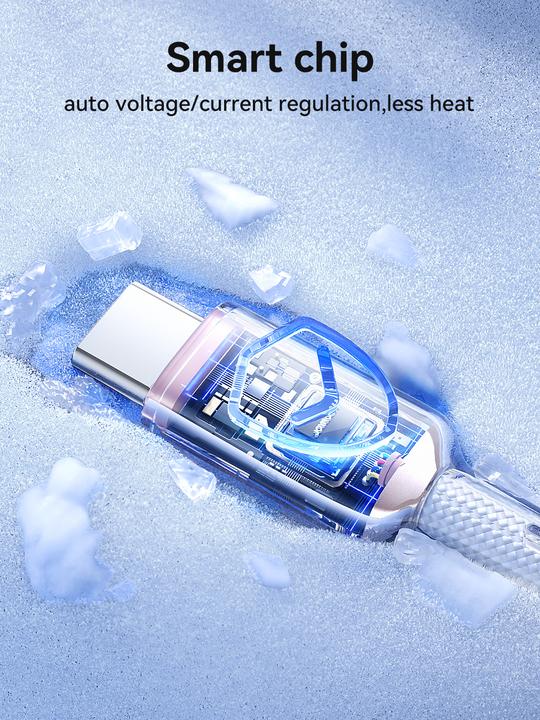 Produktbild Joyroom S-A42 Crystal Clear Series Fast Charging Data Cable Type-C to Type-C 60W 1.2m White (1.20 m, 60 W)