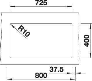Produktbild Blanco SUBLINE 350/350-U (Unterbauspüle, 75.50 cm, 46 cm)