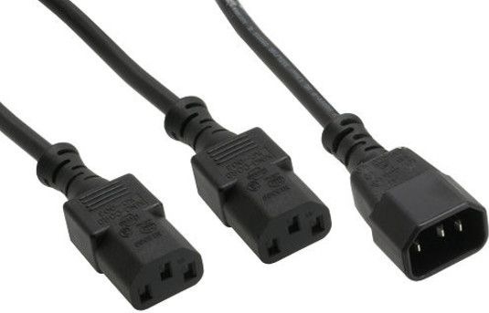 Actual product image InLine Y-distributor cable, 1x IEC plug to 2x IEC socket (1.80 m, IEC 309)