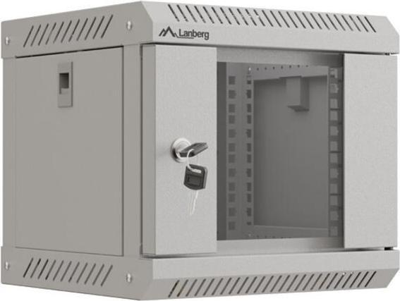Produktbild Lanberg Szafa Instalacyjna Rack Wisząca 10 4u 300x300 Szara Drzwi Przeszklone (Flat Pack) (4 HE, 10 Zoll Rack)
