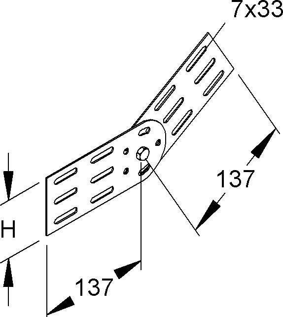 Produktbild Niedax Gelenk RGV 85 (Kabeldurchlass, 27.40 cm)