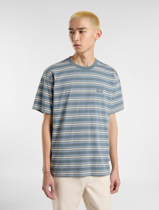 Actual product image Dickies Lewistown Stripe Ss Tee Stormy Weather (S)