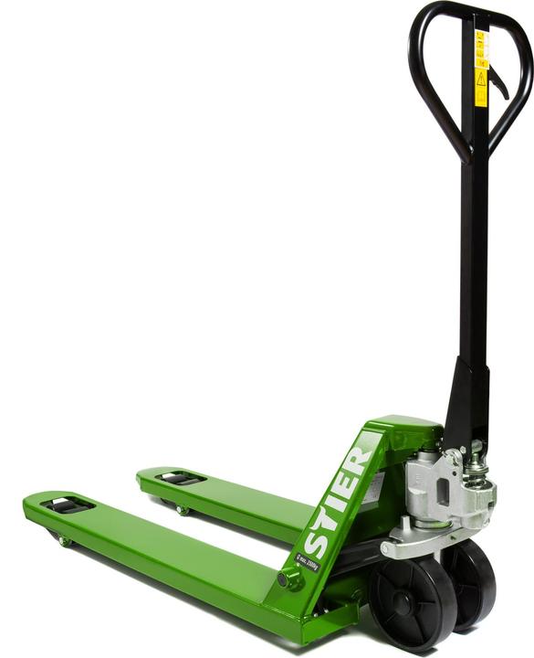 Produktbild Stier Gabelhubwagen Tragkraft 2500kg Gabellänge 1150mm Nylon-Reifen grün