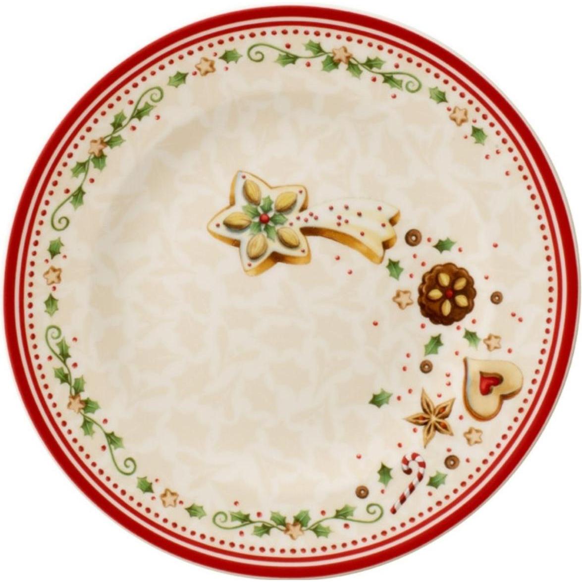 Villeroy & Boch Frühstücksteller, Sternschnuppe Winter Bakery Delight, Teller, Rot