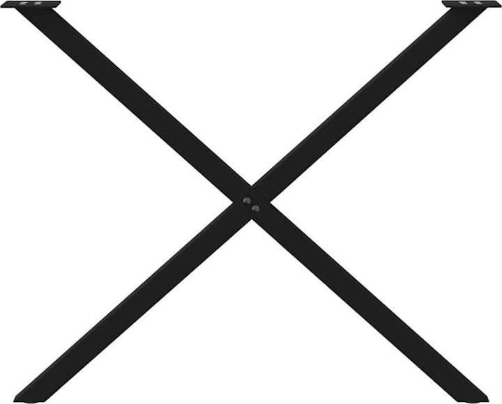 Image du produit vidaXL Pieds de table de salle à manger en X 2 pcs. 90x(72-73) cm noir Pied de table en acier