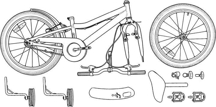 Produktbild vidaXL Kinderfahrrad (12")