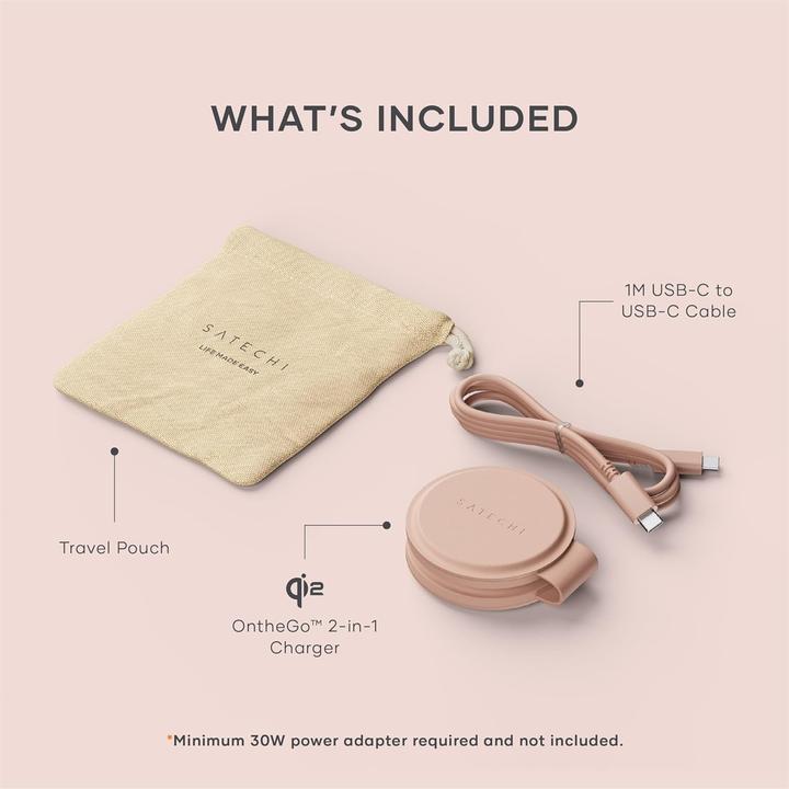 Immagine prodotto Satechi Caricabatterie wireless 2-in-1 OntheGo con Qi2 (15 W)