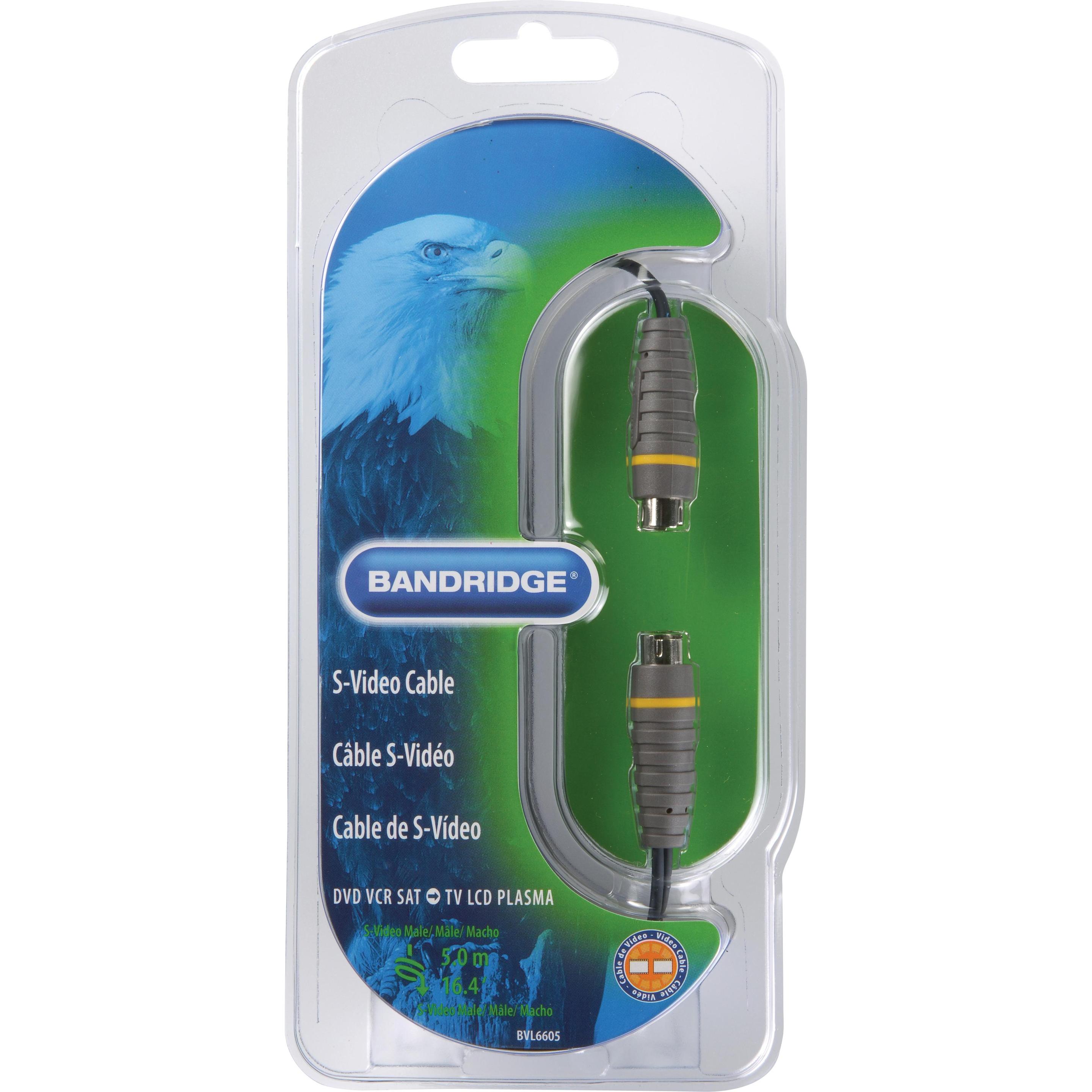 Bandridge S-Video Kabel 5m DVD VCR SAT to TV (5 m), Video Kabel