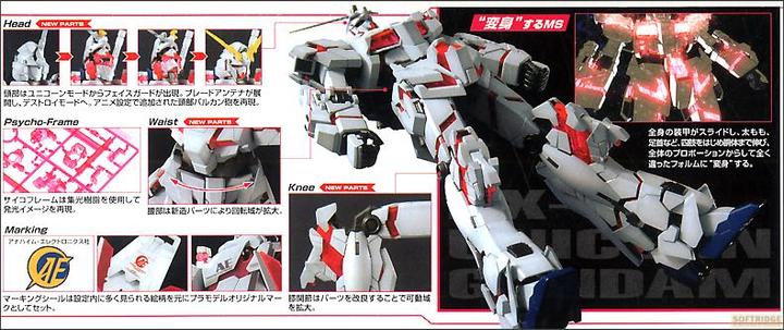 Actual product image Bandai Unicorn Gundam