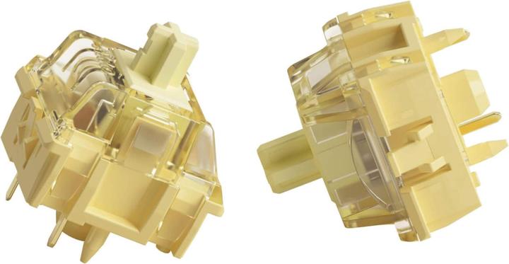 Actual product image Akko V5 Pro Cream Yellow with LED Condenser