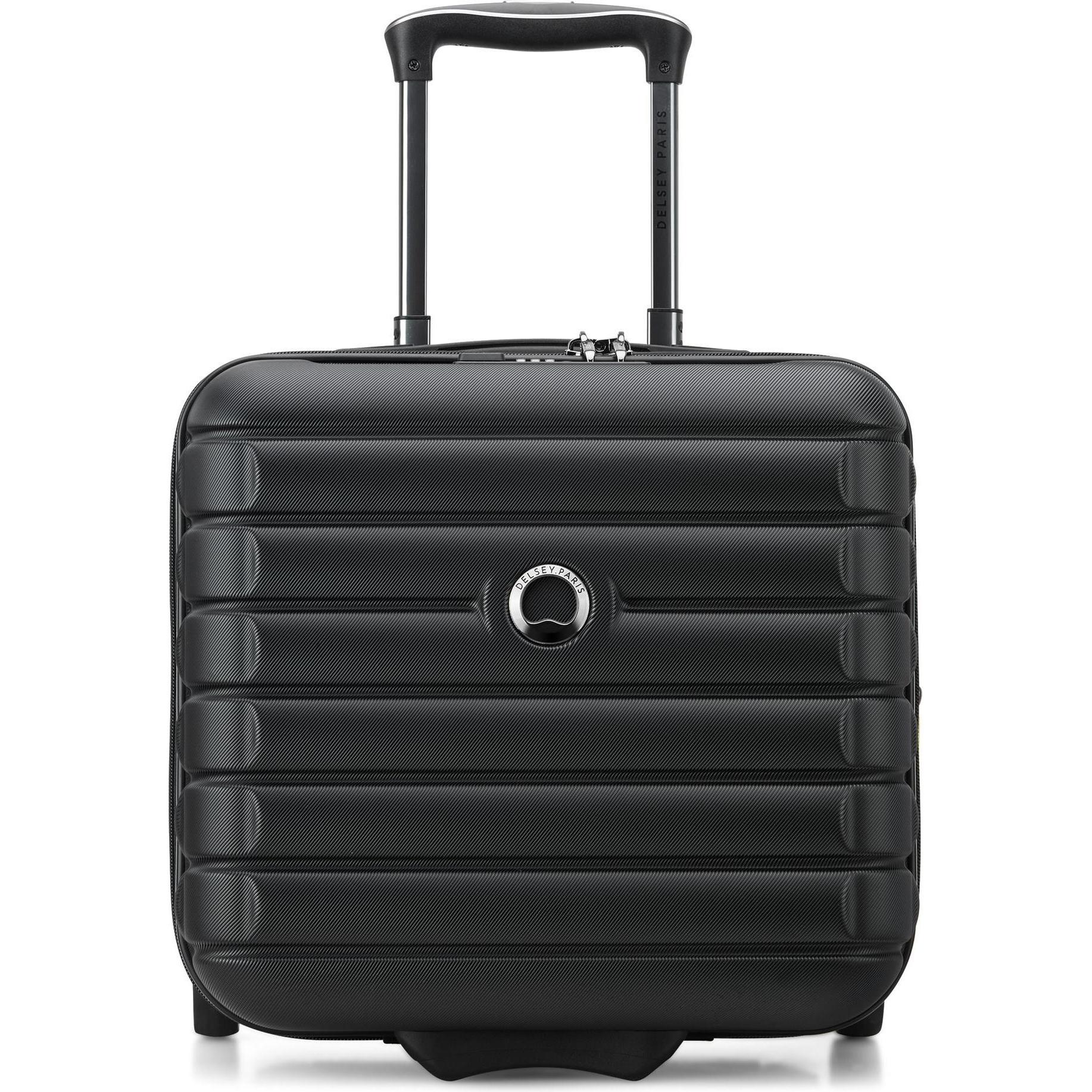 Delsey Nero Valigia, Shadow 5.0 Trolley Business A 4 Ruote 38 Cm Scomparto Per Laptop Con Piega Di Espansione, (30 L)