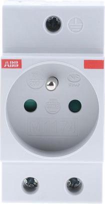 Actual product image Thomas & Betts M1174 Schuko socket outlet (France) to 2CSM110000R0711