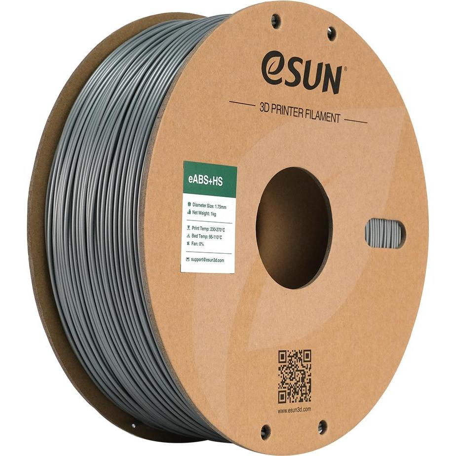 eSUN EABS+HS 1,75mm SILVER 1kg (ABS, 1.75 mm, 1000 g, Silber), 3D Filament, Silber