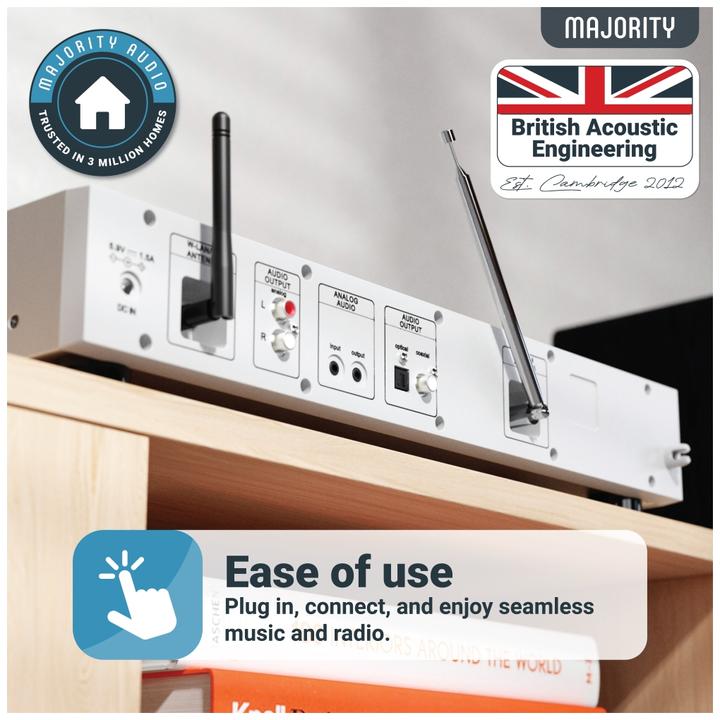 Produktbild Majority Fitzwilliam 2024 Silver DAB+ Radio (Internetradio, DAB+, DAB, FM, Bluetooth)