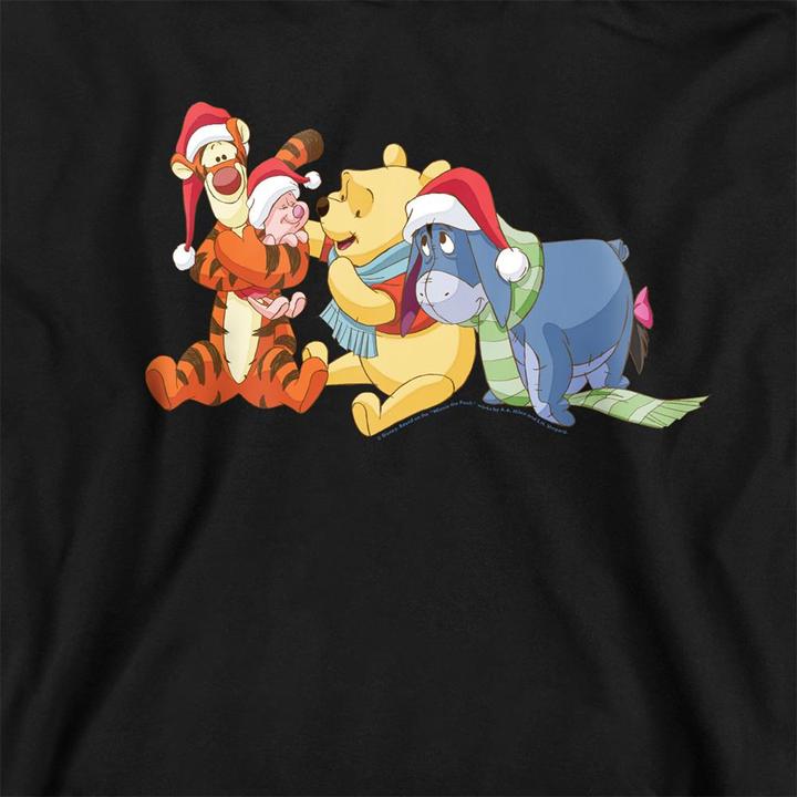 Produktbild Winnie the Pooh Kapuzenpullover meliert weihnachtliches Design (140, 146)