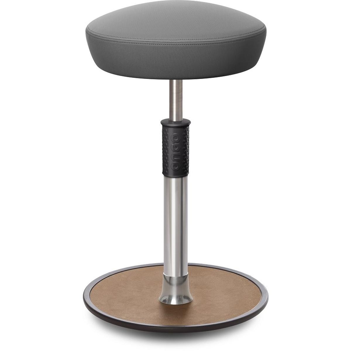 Ongo, Bürostuhl, Sitz- Stehhocker Free Tall Hutsitz skai Dynactiv Makari 160 Grau chr. /Natur