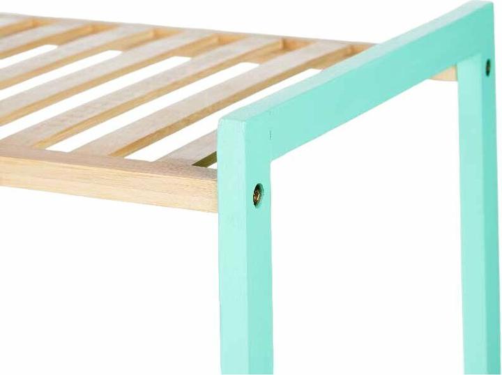 Immagine prodotto Berilo scaffale quadrato 3 ripiani bambù menta (30.20 x 35.20 x 70 cm)