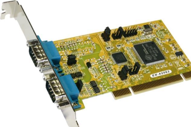 Actual product image Exsys GmbH USB 3.2 Gen1 PCIe Card with 2 External + 2 Internal Ports