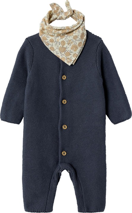 Image du produit Vertbaudet Unisex Baby Geschenk-Set: Strickoverall mit langen Ärmeln & Halstuch (62)