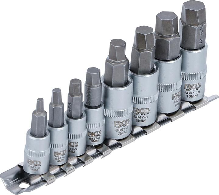 Image du produit BGS Jeu d'extracteurs de vis | 6,3 mm (1/4") / 10 mm (3/8") | pour six pans creux 3 -10 mm | 8 pièces
