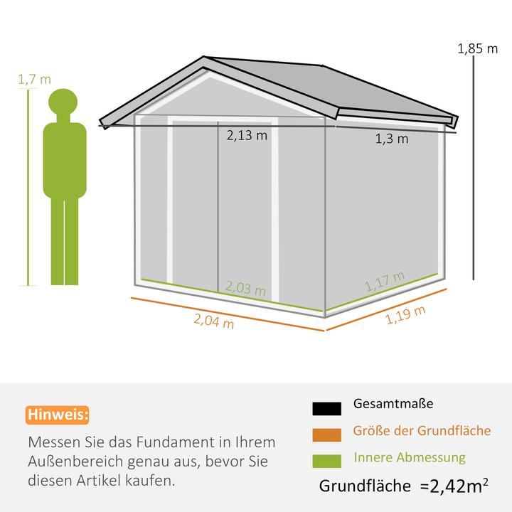 Produktbild Outsunny Gartenschuppen