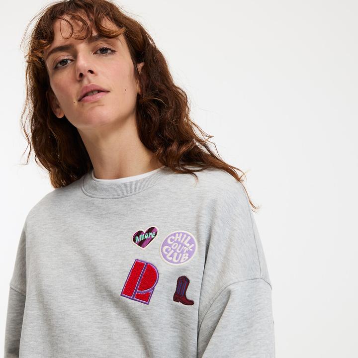 Produktbild La Redoute Collections Sweatshirt mit Aufnähern (XS)