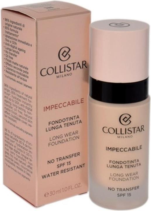 Immagine prodotto Collistar Impeccabile Fondotinta Long Wear Spf 15 1n - Avorio 30ml (1N)