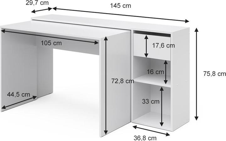 Image du produit Vicco Ben (145 x 46 x 76 cm)