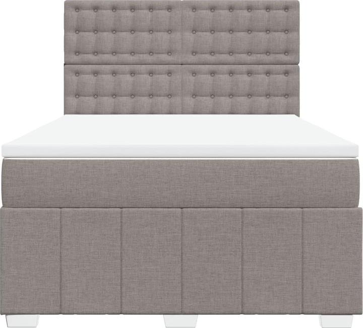 Produktbild vidaXL Bo x springbett mit Matratze 140 x 200 cm Stoff (140 x 200 cm)