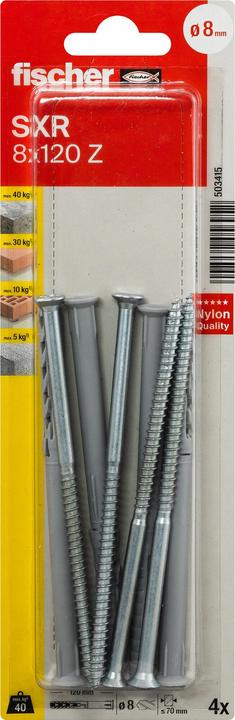 Produktbild Fischer Langschaftdübel SXR 8x120 Z K (4 Stk.)