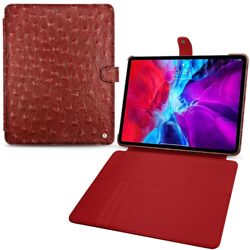 Noreve Lederschutzhülle Wallet (iPad Pro 12.9 2020 (4. Gen)), Tablet Hülle, Rot