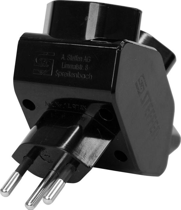 Image du produit Steffen Fiche de branchement 3xT13 KS noir (Type 13, 3x)