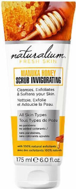 Actual product image Naturalium MANUKA HONEY scrub invigorating 175 ml (Facial cleansing wipes, 175 ml)