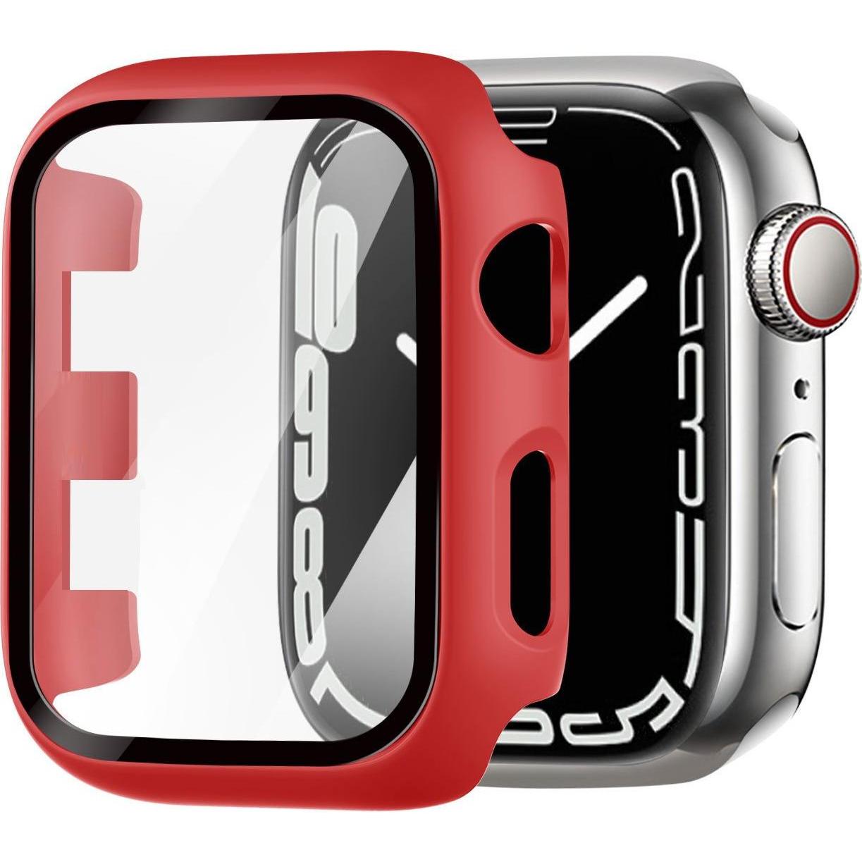 Thumbnail - Strap-it Hard Case mit Glass (Apple Watch), Uhrenarmband, Rot