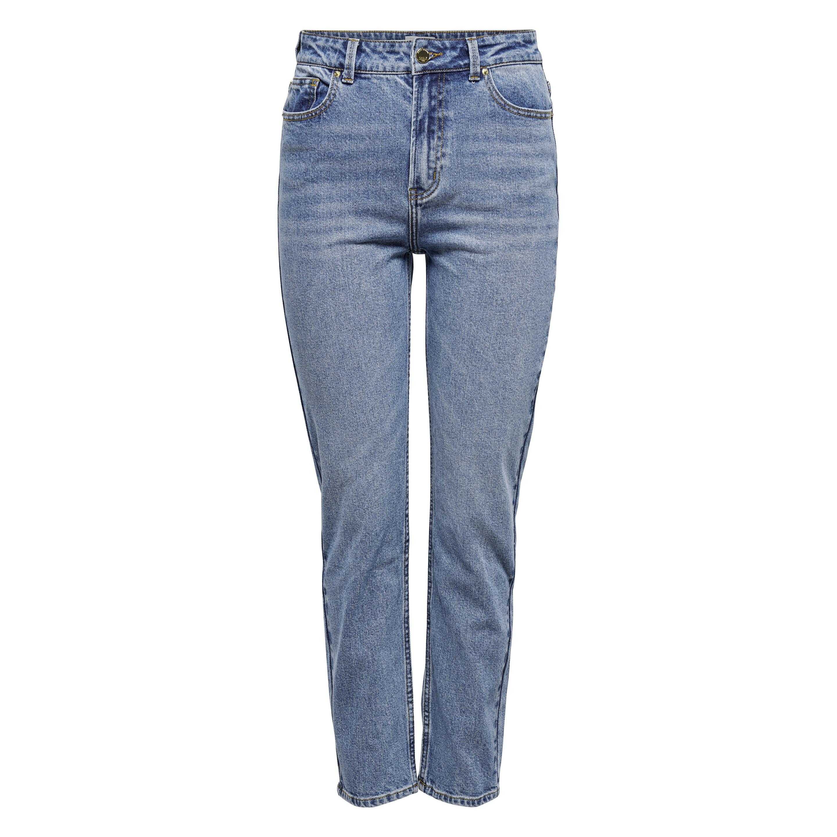 Only, Damen, Jeans, ONLEmily Life Hw Ankle Straight Fit Jeans, Blau, (W32/L32)