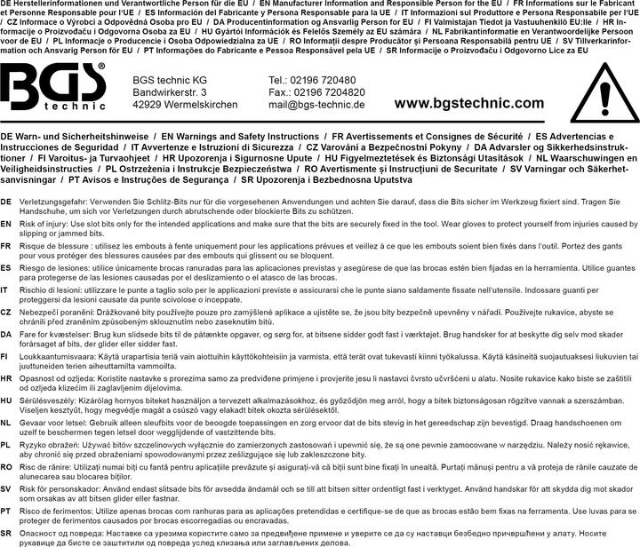 Produktbild BGS Bit-Einsatz | Antrieb Innenvierkant 6,3 mm (1/4") | Schlitz 4 mm (Innenvierkant)