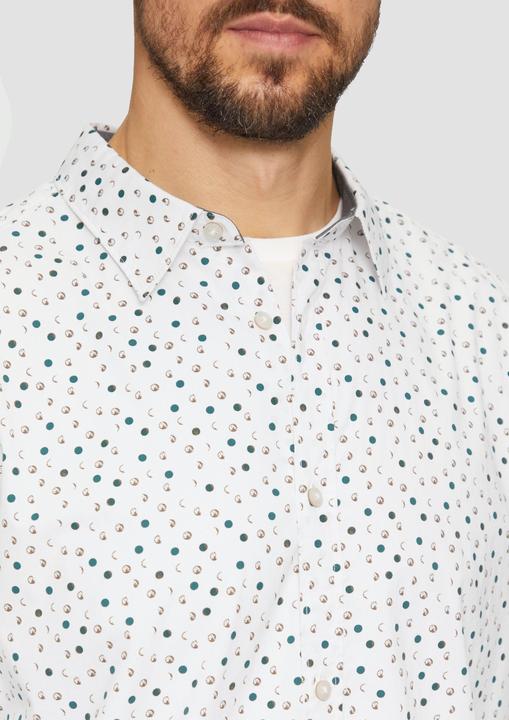 Immagine prodotto S.Oliver Hemd Slim Fit: Gemustertes Popeline-Hemd mit Kentkragen (XXL)