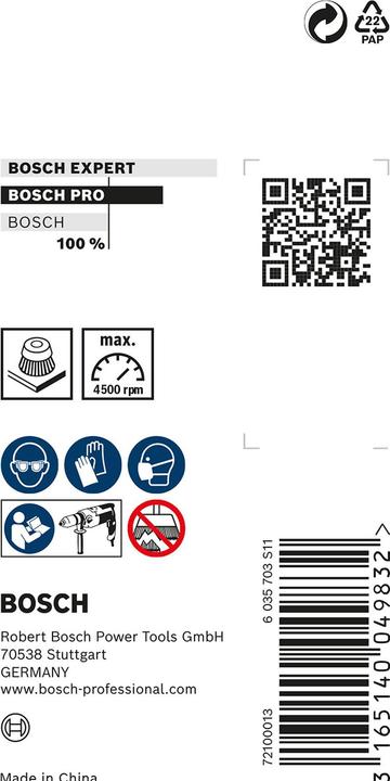 Produktbild Bosch Professional Zubehör PRO Metal clean Topfbürste, gerader Schaft, 50 x 0,2 mm