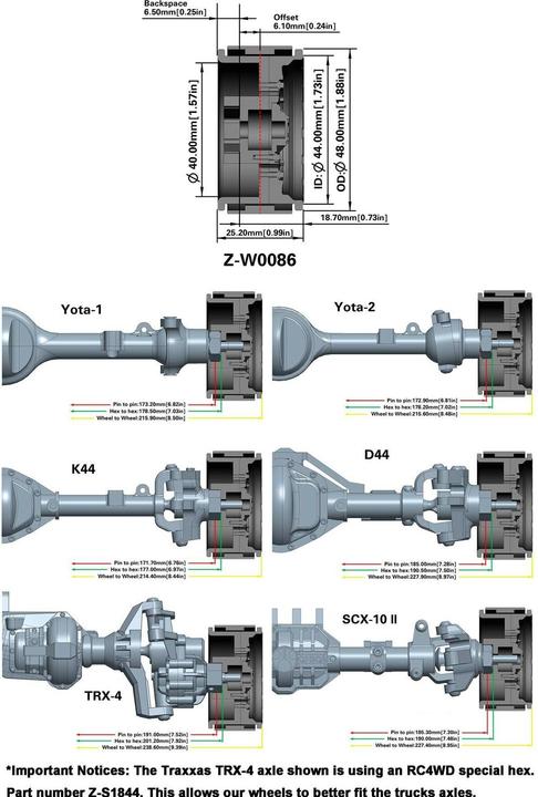Produktbild Rc4Wd Felgen 1.7 Warn Epic Jack Hammer 4 Stück