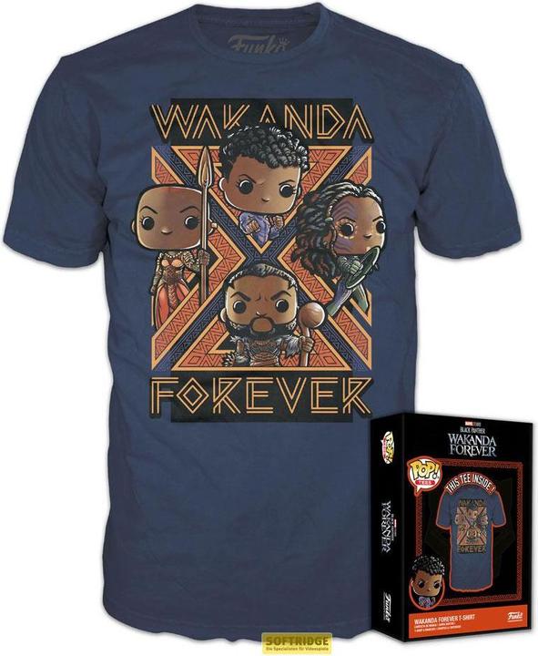 Funko BLACK PANTHER WAKANDA FOREVER - Groupe - T-Shirt POP (M) (M)