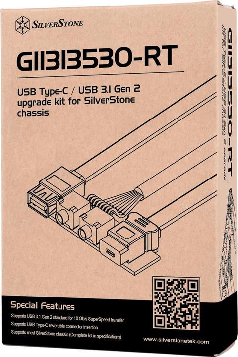 Produktbild Silverstone SST-G11313530-RT - USB Type C, USB3.1 Gen.2 Upgrade kit for chassis (0.80 m, USB 3.0, USB 3.1)