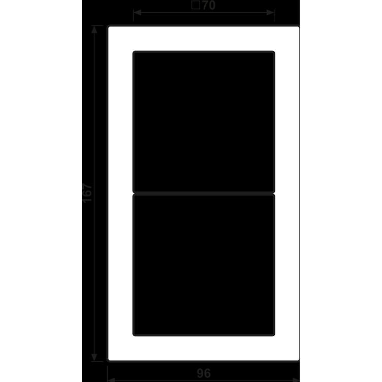 JUNG, Zubehör Schalterprogramm, Einbaurahmen 2f alu LS / LS-DESIGN ALD2982D