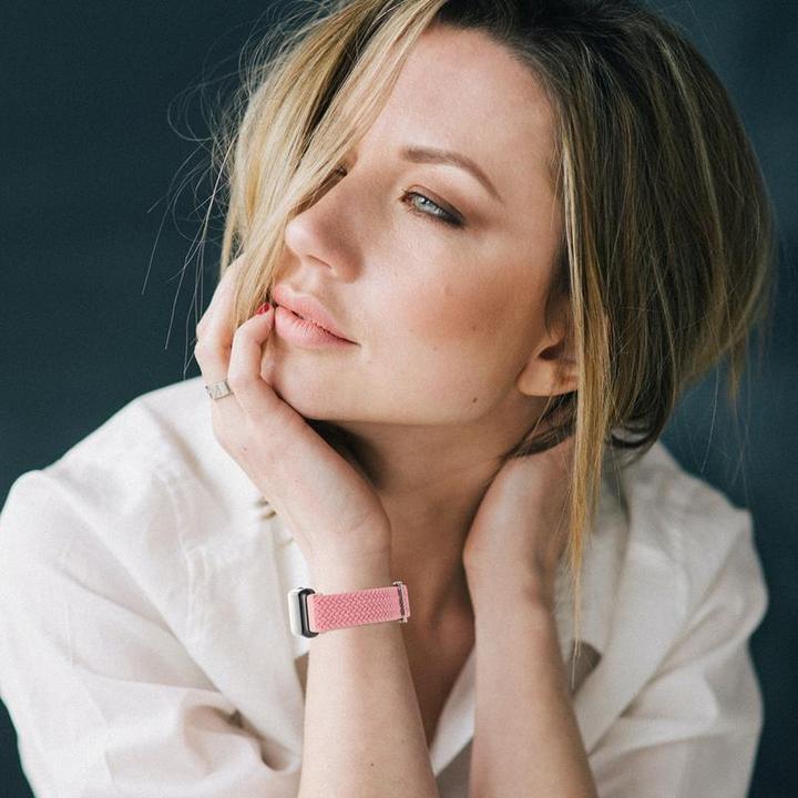 Actual product image OEM Mi Band 8 Pro / M8 Pro Geflochtenes Armband (1), PINK (Nylon)