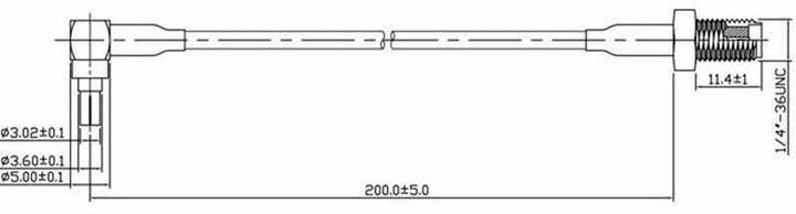 Produktbild Delock Pigtail Coax Kabel: SMA-Buchse-CRC9-Stecker