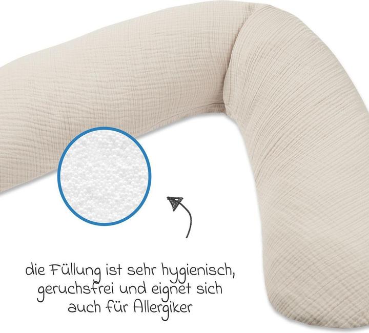 Produktbild Theraline Stillkissen Stillkissen Dodo Premium mit feiner Perlen-Füllung (180 x 34 cm)
