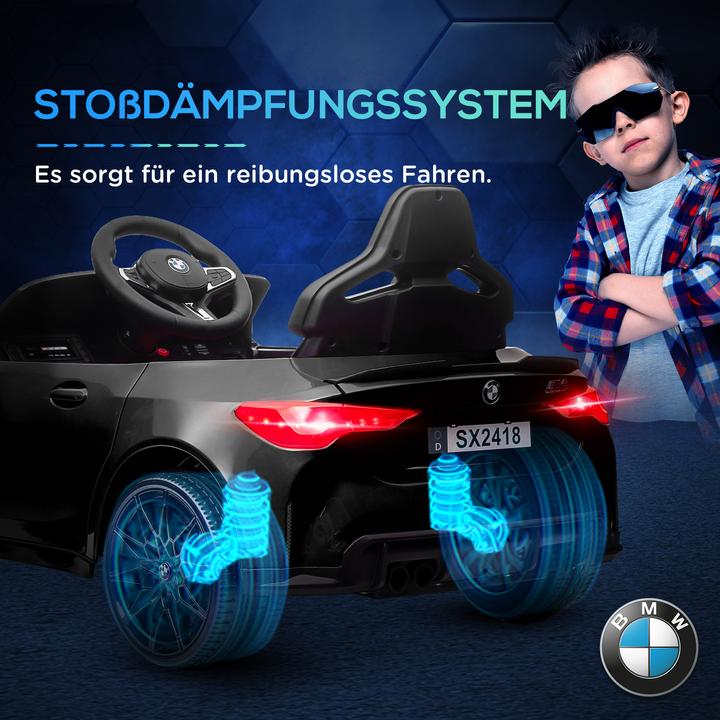 Actual product image Aiyaplay Kinder Elektroauto Kunststoff, Metall Schwarz (12 V)