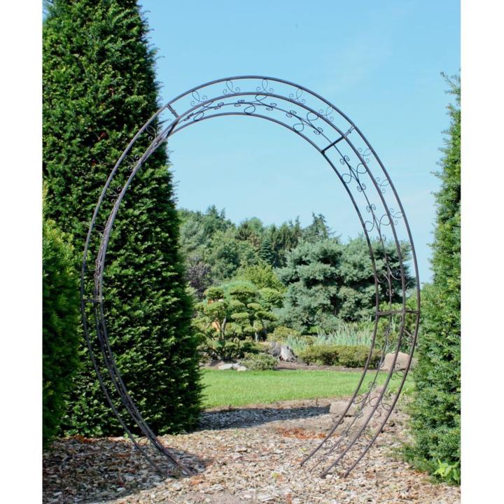 Image du produit Garden Pleasure Treillis LAMOS métal noir ovale 200,0 x 220,0 cm (38 cm, 200 cm)