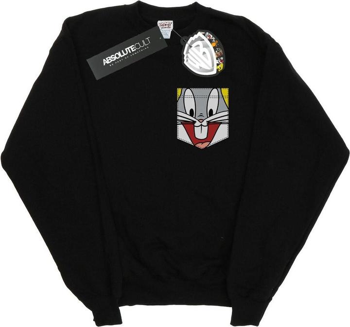 Produktbild Looney Tunes Bugs Bunny Face Faux Pocket Sweatshirt Jungen (152, 158)
