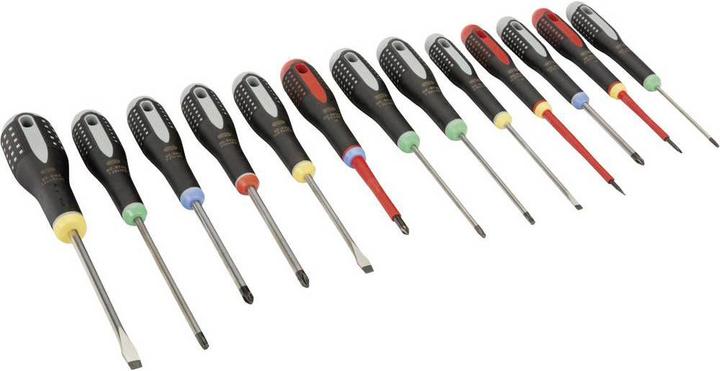 Immagine prodotto Bahco Set di tournevis ERGO, 13 pezzi (Porta, Cacciavite a croce PZ, Pin-torx)